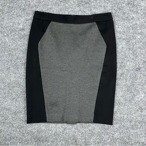 LOFT Gray and Black Pencil Skirt